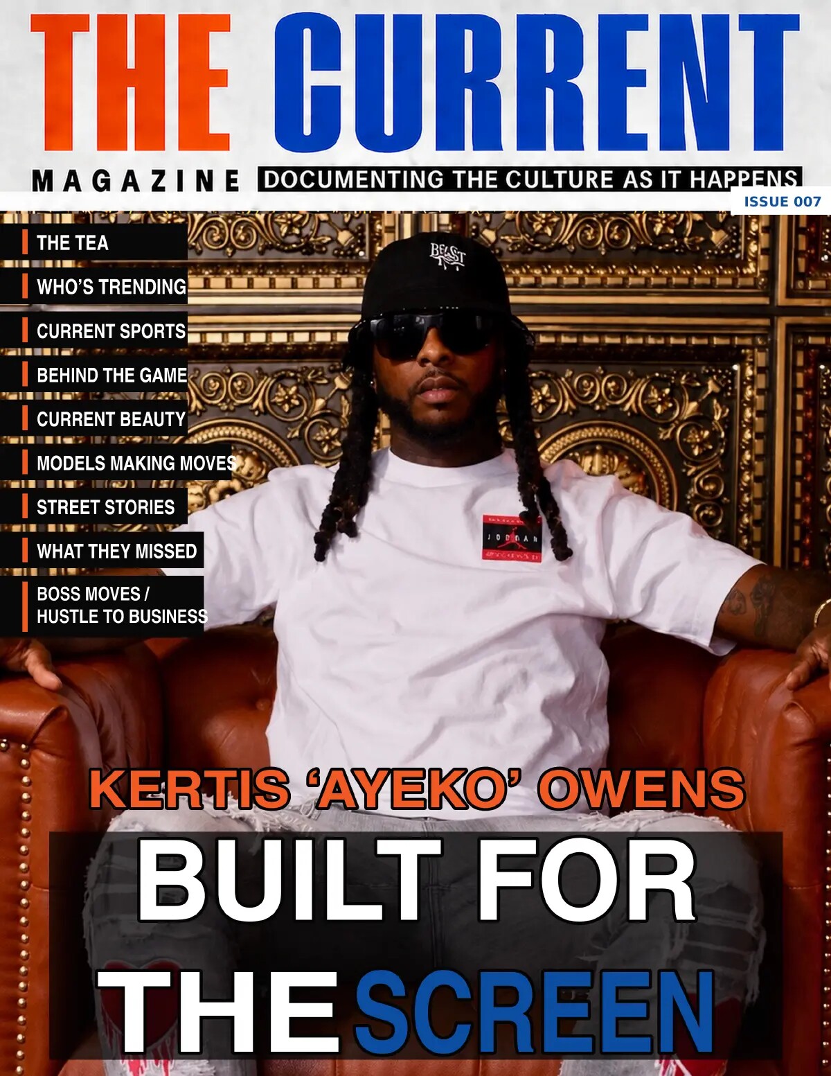 THE CURRENT MAGAZINE Issue 007 cover featuring Kertis AyeKO Owens