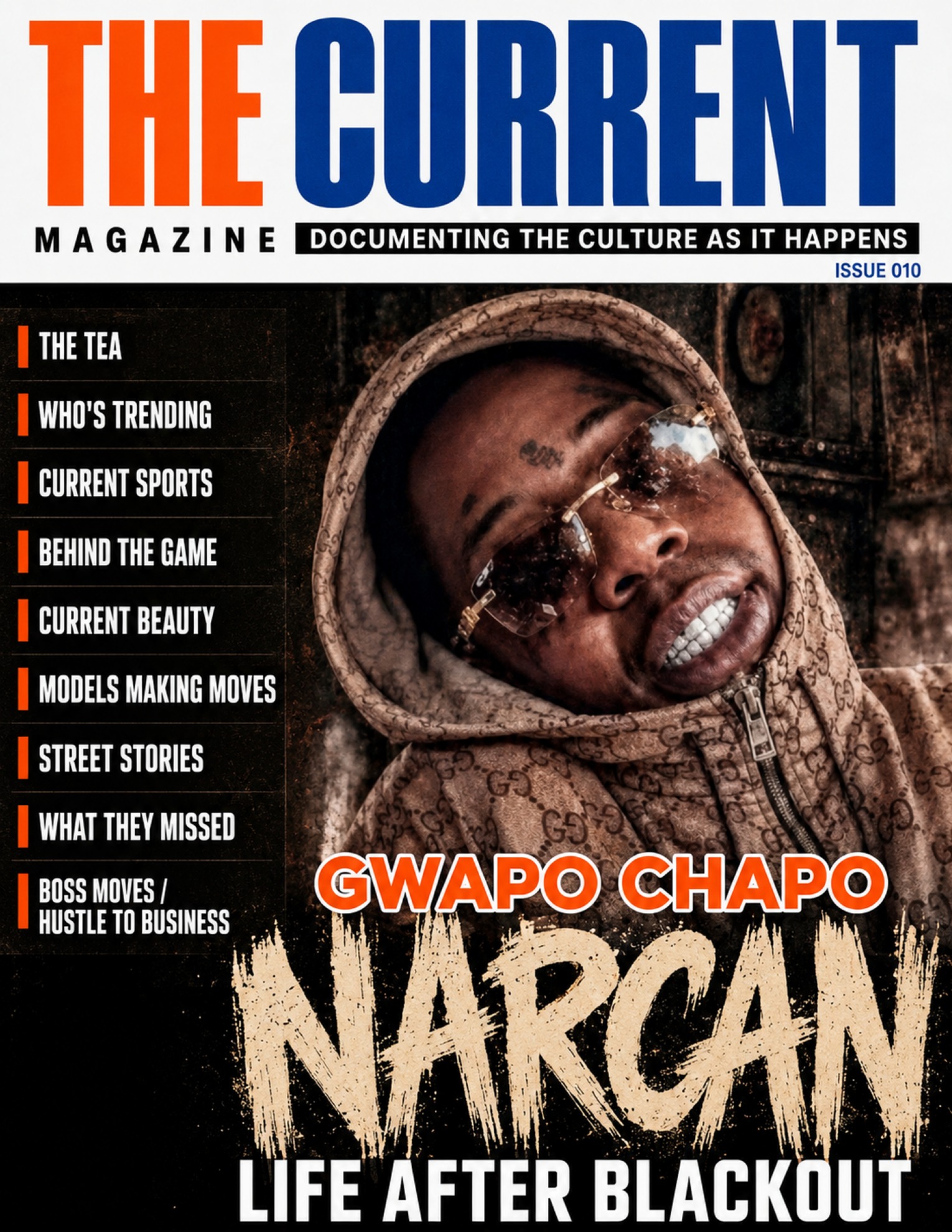 THE CURRENT MAGAZINE Issue 010 cover featuring Gwapo Chapo